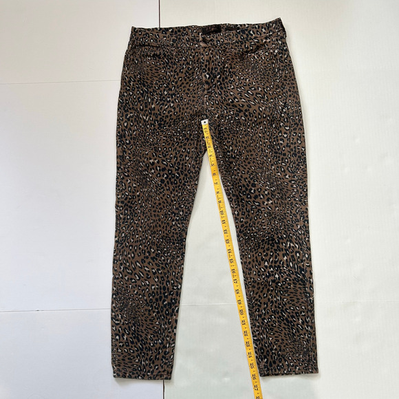 Jen 7 x 7 for All Mankind Leopard Print Skinny Ankle Jeans Wmns Sz 12 Punk Glam - Picture 6 of 7